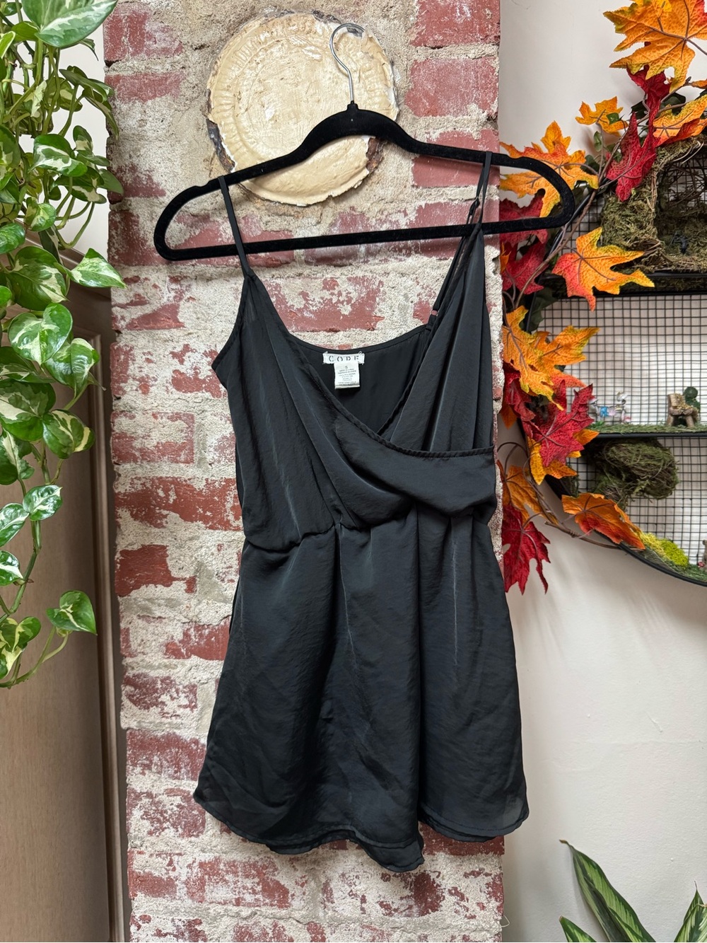 Y2K Black Mini Romper Dress Small